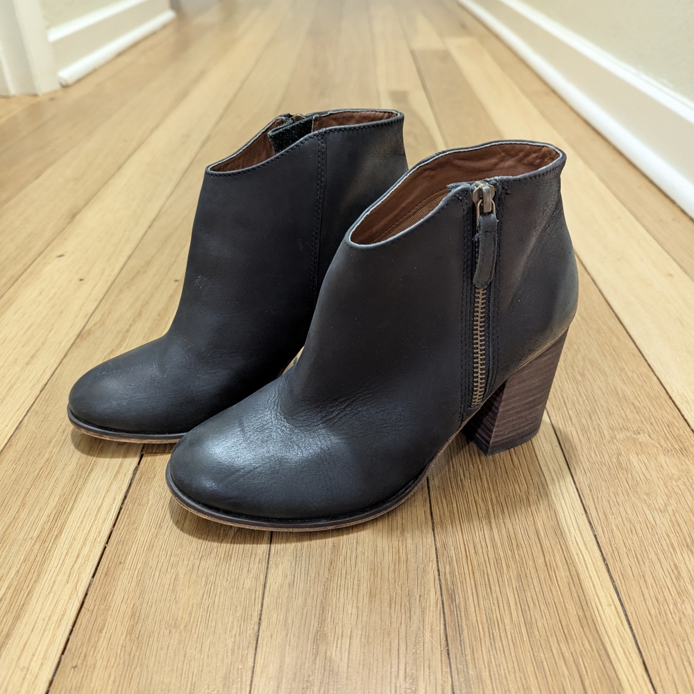 BP Black Ankle Boots with Chunky Heel